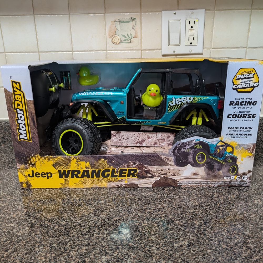 Motor Dayz Jeep Wrangler Teal 1:10 Remote Control Car